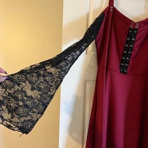 Goth dress with bell sleeves